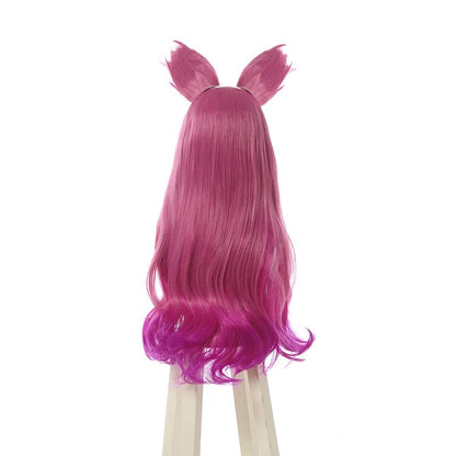 LOL Spirit Blossom Ahri Pink Mixed Long Cosplay Wigs Halloween wig