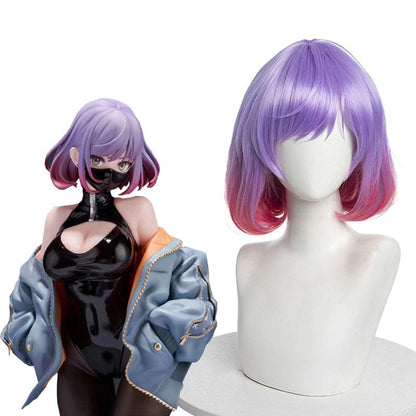 Astrum Luna Pink Purple Gradient Short Bob Cosplay Wigs