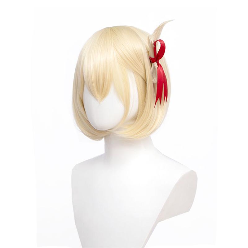 Lycoris Recoil Chisato Nishikigi Blonde Straight Cosplay Wigs