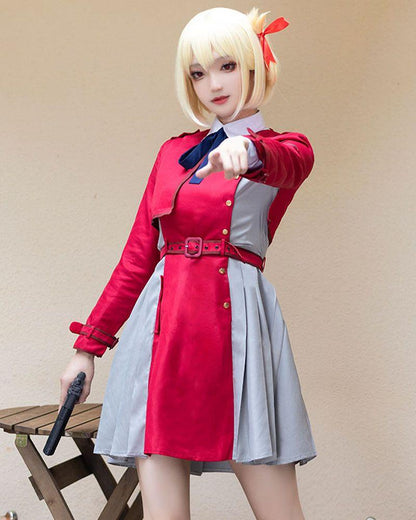 Lycoris Recoil Chisato Nishikigi Blonde Straight Cosplay Wigs