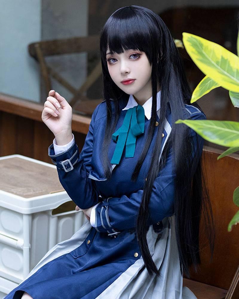 Lycoris Recoil Takina Inoue Black Straight Cosplay Wigs