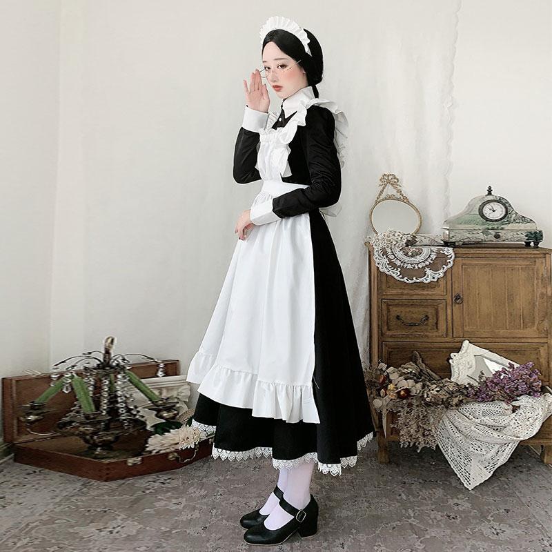 Maid Outfit Cute Uniform Long Sleeve And Short Sleeve Cosplay Costume