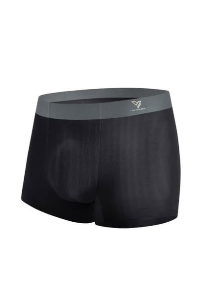 Mens Vinylon Fiber Seamless Boxer Briefs Underwear 2 Pack