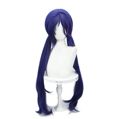 MiSide Mita Dark Blue Long Cosplay Wig