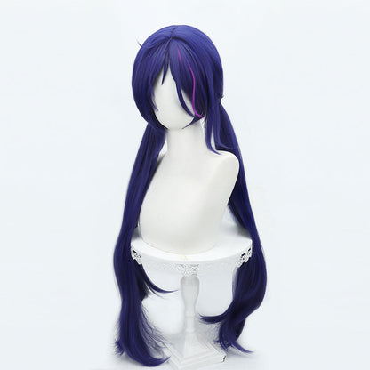 MiSide Mita Dark Blue Long Cosplay Wig