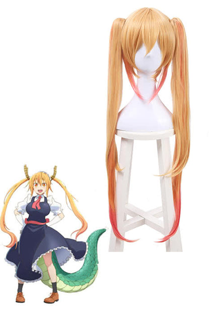 Miss Kobayashi's Dragon Maid Tohru Long Golden Cosplay Wigs