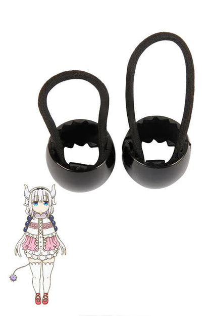 Miss Kobayashi's Dragon Maid Kanna Kobayashi Black Anime Cosplay Head Ropes