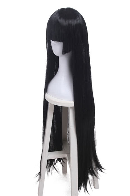 Hell Girl Ai Enma Long Black Straight Neat Bang Cosplay Wigs