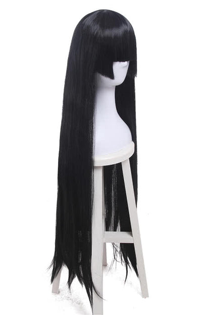 Hell Girl Ai Enma Long Black Straight Neat Bang Cosplay Wigs