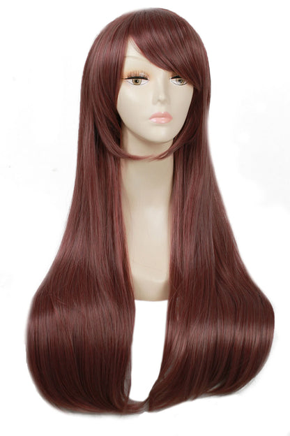 75cm Long Straight  Auburn Cosplay Wig