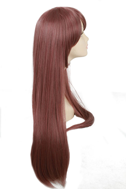 75cm Long Straight  Auburn Cosplay Wig