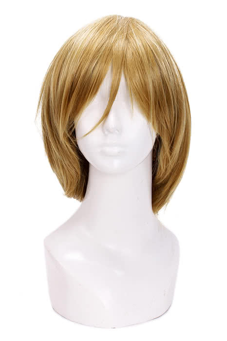 Love Live! Hanayo Koizumi Golden Short Cosplay Wigs Straight BOB Women Full Hair