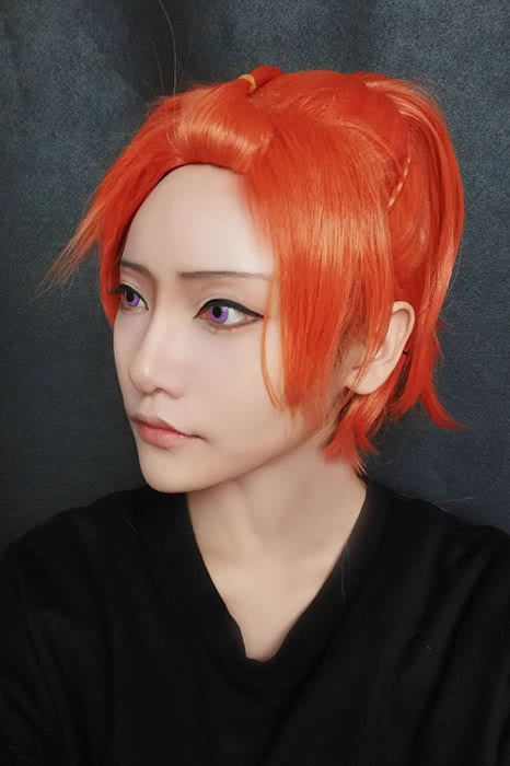 Haduki You Anime Cosplay Wigs Short Orange Wigs  ML226