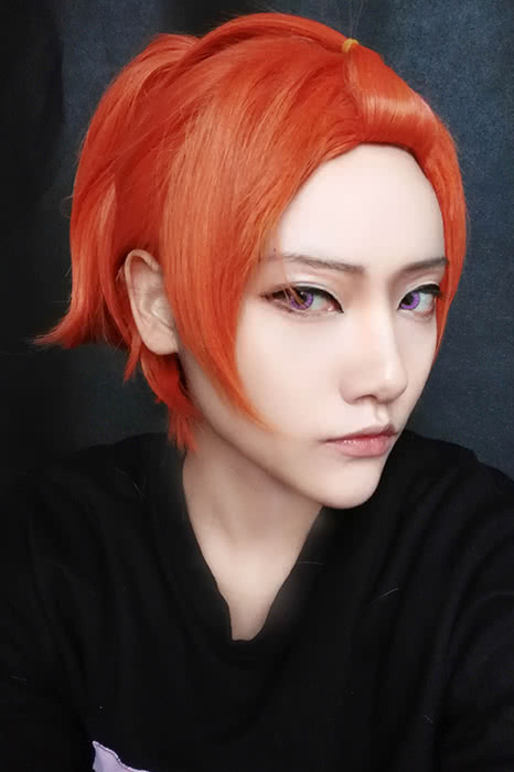 Haduki You Anime Cosplay Wigs Short Orange Wigs  ML226