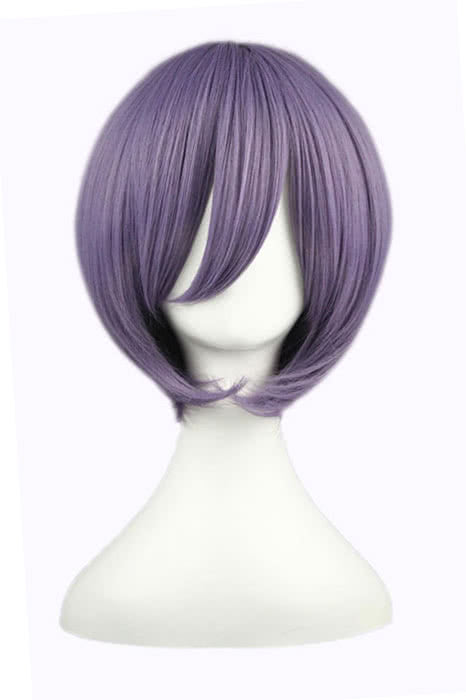 35cm The Melancholy Of Haruhi Suzumiya Nagato Yuki Cosplay Wigs Short Purple Woman Wigs