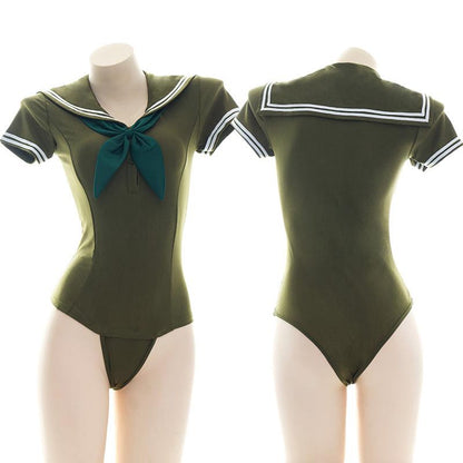 Navy Green One-piece Suit Cosplay Costume