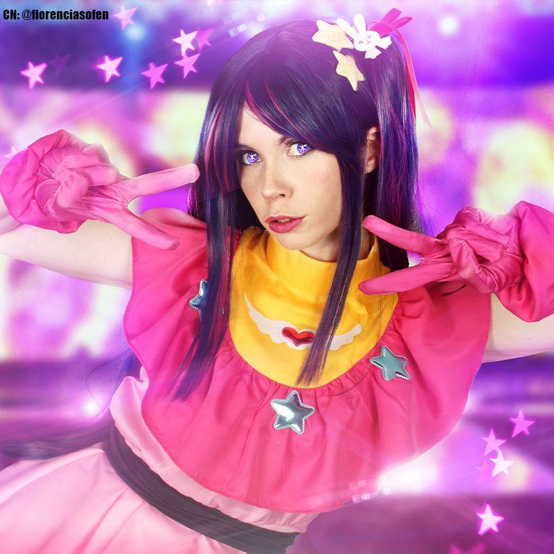Oshi no Ko Hoshino Ai Purple Mixed Pink Cosplay Wigs