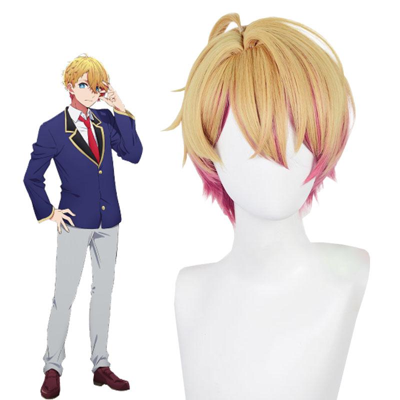 Oshi no Ko Aquamarine Hoshino Blonde Mixed Pink Cosplay Wigs
