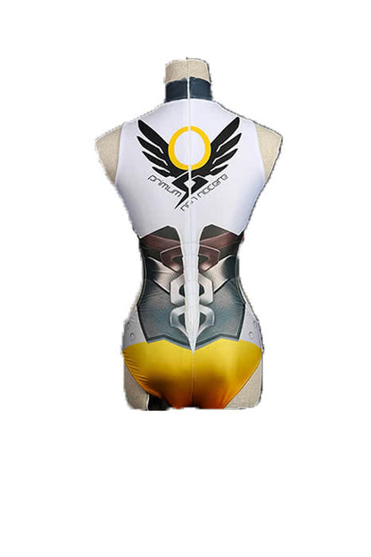 Mercy Yellow Swiming Suit Video Game Cosplay Costumes
