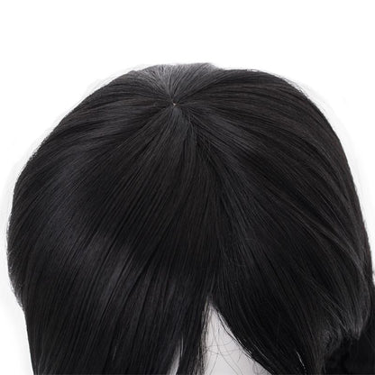OW Academy D?Va Hana Song Black ponytail Cosplay Wigs