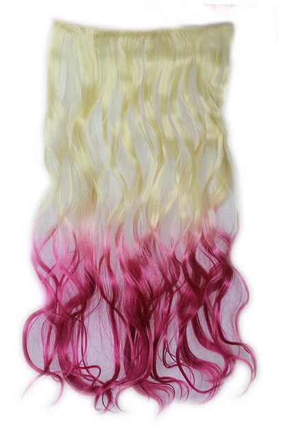 Clip Extension Hair Piece Five Clips LONG wave hair wig 6 colors