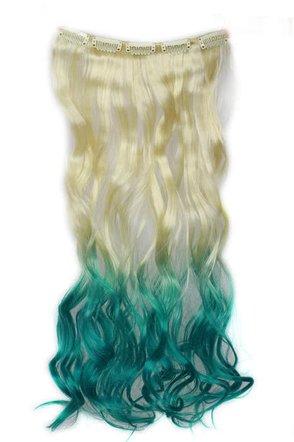 Clip Extension Hair Piece Five Clips LONG wave hair wig 6 colors