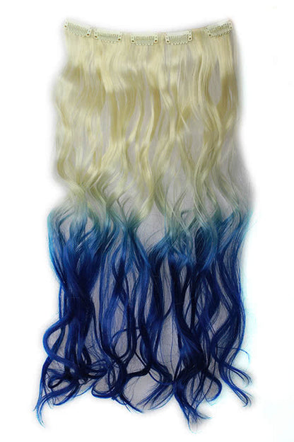 Clip Extension Hair Piece Five Clips LONG wave hair wig 6 colors