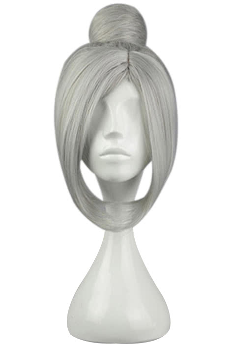 Prison School Shiraki Meiko Halloween Mixed Silver Grey Cosplay Wigs