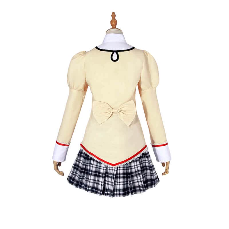 Puella Magi Madoka Magica Yellow School Uniform Cosplay Costumes