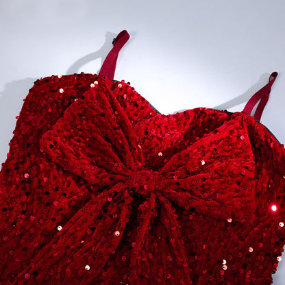Ready To Ship Red Sequin Sexy Christmas Dress Holiday Cosplay Look