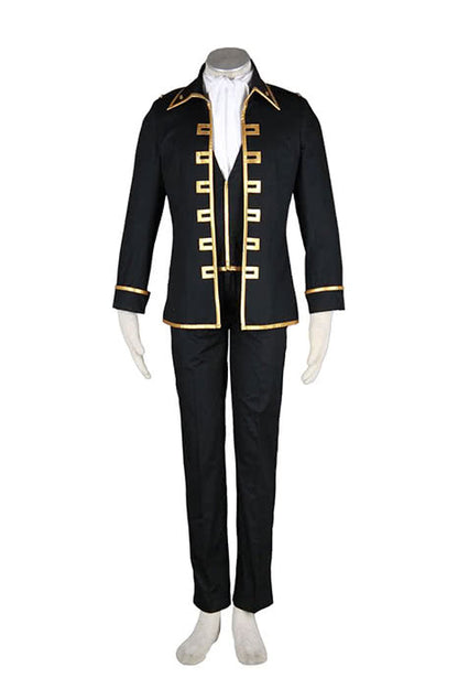 Gintama Earthworks Fourteen Lang Cosplay Costume Shinsengumi Uniform Black Uniform