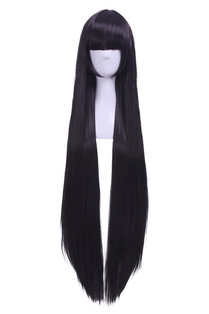 Inu X Boku SS Shirakiin Ririchiyo Long Straight Black Anime Cosplay Wigs