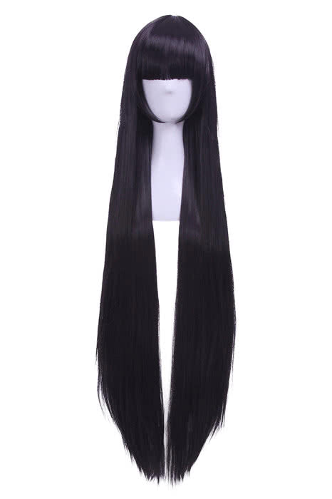 Inu X Boku SS Shirakiin Ririchiyo Long Straight Black Anime Cosplay Wigs