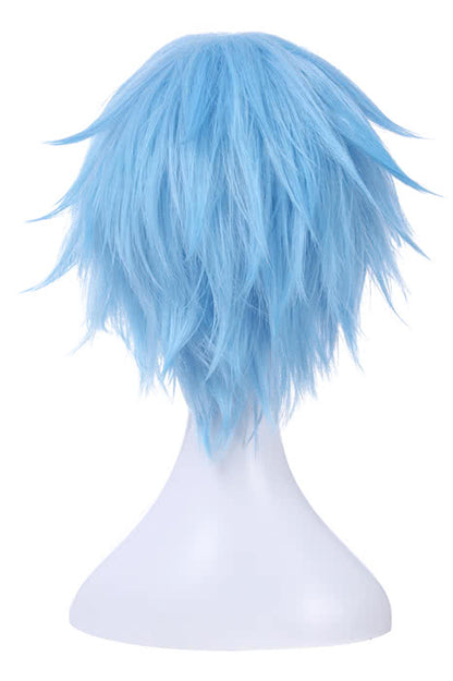 30CM Short Cosplay Wig King of Glory Zhuge Liang Light Blue Anime Party Hair