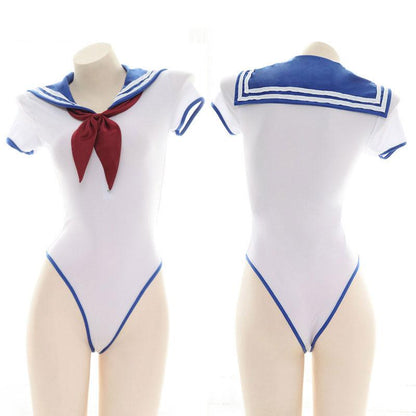 Sailor Style Jumpsuit Girls Underwear Sexy Cosplay Costume