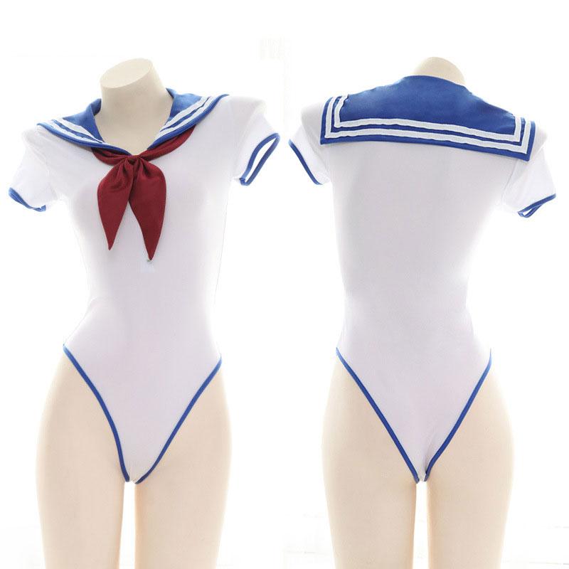 Sailor Style Jumpsuit Girls Underwear Sexy Cosplay Costume