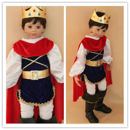 2015 New Style Children's Christmas Costume with Crown Cape