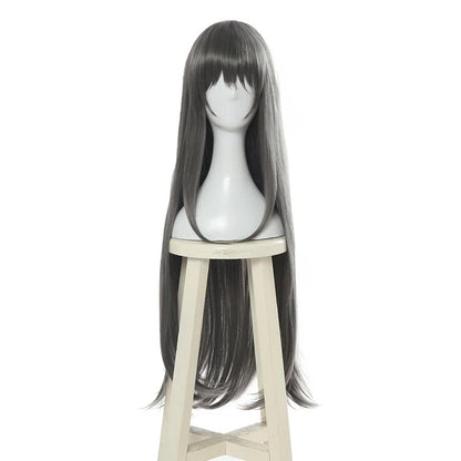 Seishun Buta Yarou wa Bunny Girl Senpai no Yume wo Minai Sakurajima Mai Dark Gray Long Cosplay Wigs
