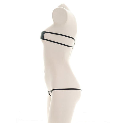 Sexy Black Leather Bikini Cosplay Costume