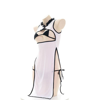 Sexy Cheongsam Translucent Lingerie Cosplay Costume
