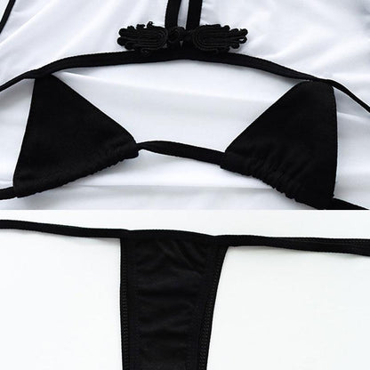 Sexy Cheongsam Translucent Lingerie Cosplay Costume