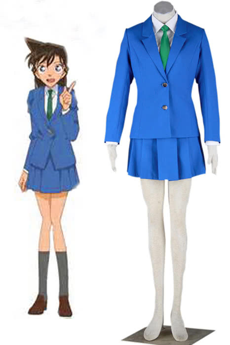 Case Closed Detective Conan Rachel Moore Ran Mori Girl's  School Uniform Cosplay Costume