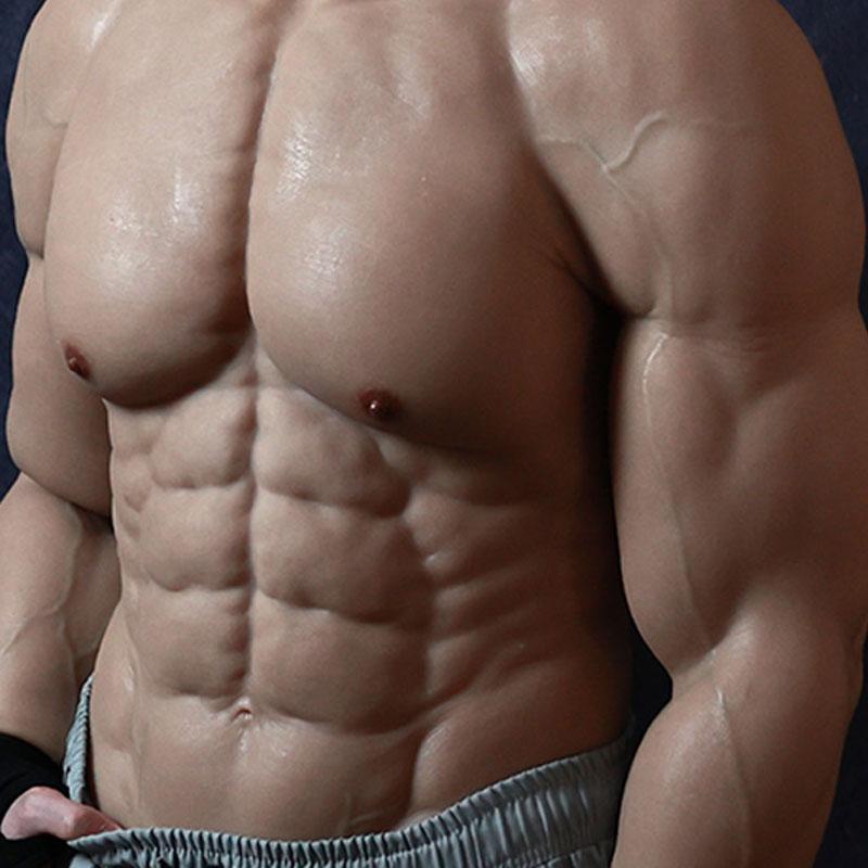 Silicone False Fake Muscle Elasticity Chest Man 2 Type 4 Color Cosplay Prop