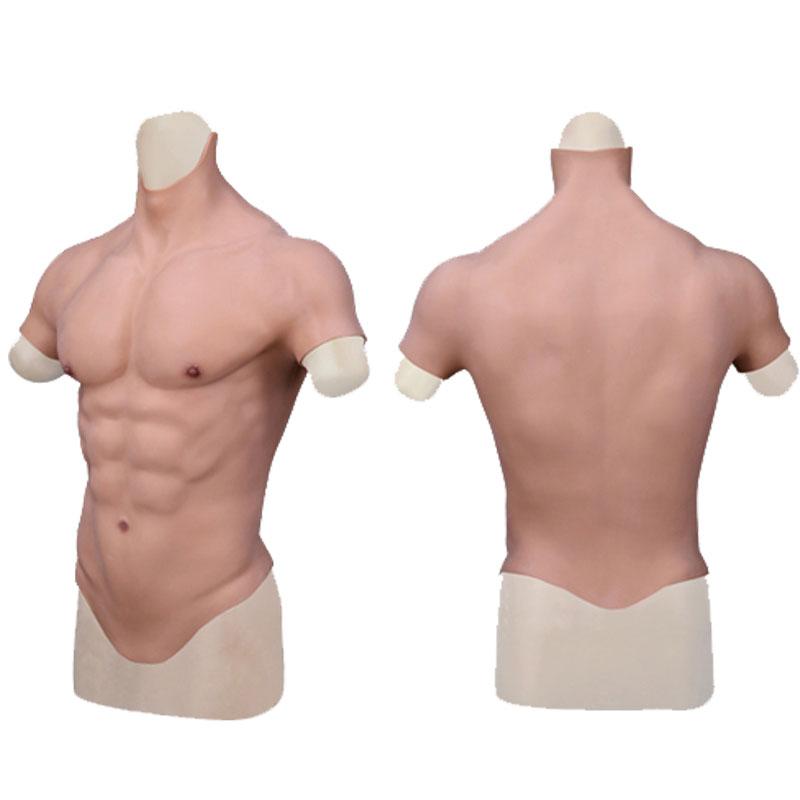 Silicone False Fake Muscle Chest Man Cosplay Prop