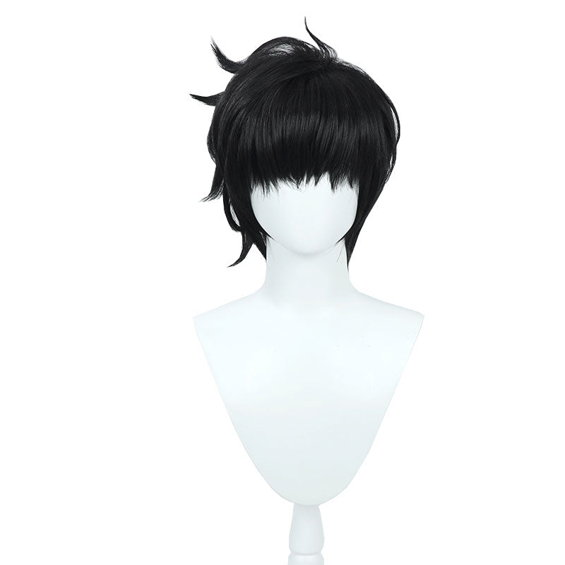 Solo Leveling Sung Jinwoo Short Black Cosplay Wig