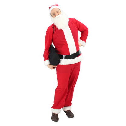New Style of  Red Santa Claus Christmas Costume With White Mustache