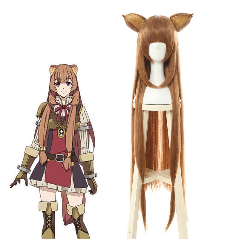 The Rising of the Shield Hero Raphtalia Brown Long Cosplay Wigs