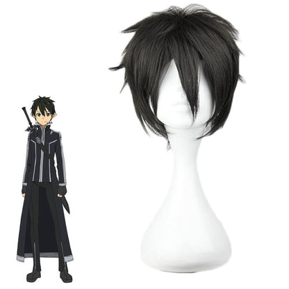 Sword Art Online Kiriko Black Short Anime Cosplay Wigs
