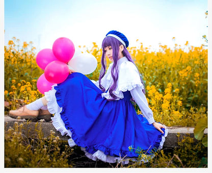 Cardcaptor Sakura Tomoyo Daidouji Singer Blue Dress Cosplay Costume
