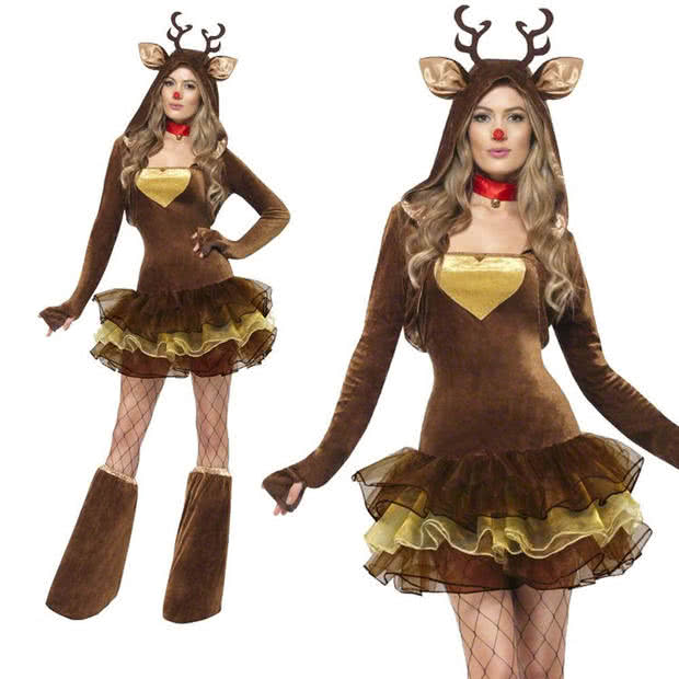 Tutu cute little reindeer Christmas costume party dress animal COS uniforms